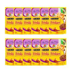 Kit 12 Ração Úmida para Gatos Friskies Adultos Sabor Cordeiro ao Molho