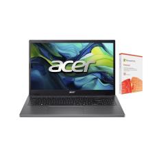 Notebook 15,6" Acer Aspire Go AG15-71P-5939 Windows 11 Intel Core i5-13420H 8GB RAM 256SSD Cinza Aço + Microsoft 365 Personal