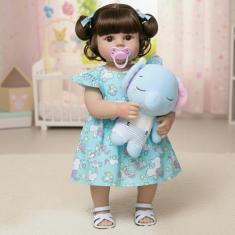 Boneca Reborn Bebê Realista Corpo de Silicone New Happy