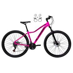 Bicicleta Aro 29 Feminina Alfameq Pandora 24v Freios a Disco Hidráulicos Alumínio Suspensão Diant-Feminino