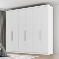 Guarda Roupa Casal Evidence Plus 6 Portas de Bater 4 Gavetas - Zanzini