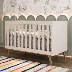 Berço Americano 3 em 1 Retrô Pé Palito Mini Cama Mini Sofá Ludmila MDF