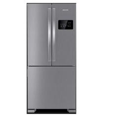Refrigerador French Door Brastemp de 3 Portas Frost Free Side Inverse com 554L Inox - BRO85AK