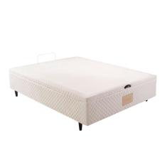 Cama Baú Casal Herval mh 1800, Branco, 138 cm