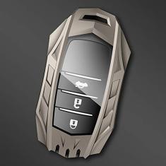 TPHJRM Carcaça da chave do carro em liga de zinco, capa da chave, adequada para Toyota Crown Highlander novo RAV4 Camry Carola Leling Prado 2020