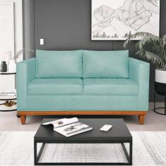 Sofá 2 E 3 Lugares Europa 180cm Suede - Doce Sonho Móveis Azul Tiffany