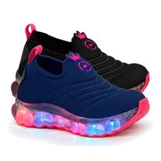 Tênis Infantil Feminino LED Espelho Meu 1201
