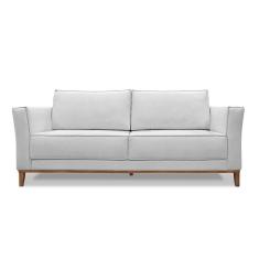 Sofá 3 Lugares Base De Madeira Grace 210 Cm Linho S04 - D`rossi Cor Grigio
