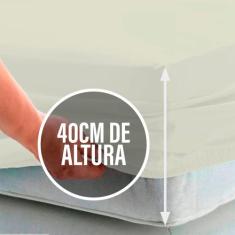 Lençol Casal 40cm c/ Elástico na Volta Toda Percal Flex 400 Fios - Dry