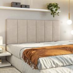 Cabeceira Modulada Cama Estofada Dubai Casal Box 1,40 M Painel Quarto 