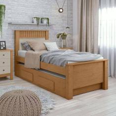 Cama Solteiro Athenas com Auxiliar Amêndoa Clean Off White Flex - Lopas