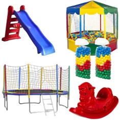 Cama Elástica Pula Pula 3,05m Resistente + Piscina de Bolinhas Oitavad