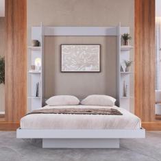 Cama Casal com Estante Articulável Vertical Vancouver para colchões 13