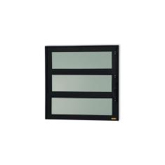 Janela De Aluminio Basculante Elite Vidro Boreal 60cm X 80cm Brimak Preto