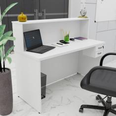 Balcão Atendimento Recepção Consultório com Gaveta 120x60cm - Netmobil