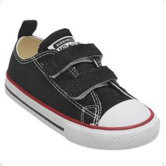 Tênis Infantil Converse Original Chuck 2v Calce Fácil Duplo Lona Preto