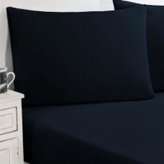 Jogo De Cama Malha Lençol 100% Algodão Gran Moratta 3 Peças Queen - Az