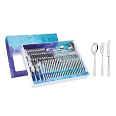 Faqueiro Tramontina Cosmos em Aço Inox com Facas de Mesa 101 Peças