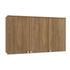 Armário Aéreo Cozinha Modulado Botanic M634 c/ 3 Portas 120cm Nogueira