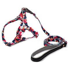 Peitoral e Guia para Cachorro MADOG Triângulos (Tamanho:P)