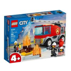 Lego Caminhão Dos Bombeiros Com Escada 88 Peças - 60280