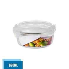 Pote Vidro Hermético 4 Travas Redondo 620ml Marmita