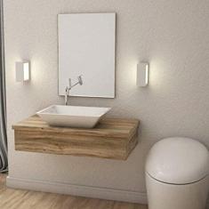 Conjunto Bancada para Banheiro 80cm com Cuba RT45 800w Metrópole Compace