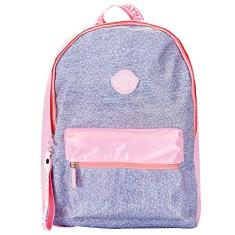 Mochila Pop Porta Notebook Rosa e Cinza Uatt?