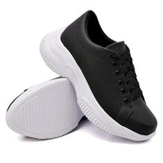 Tênis Casual Chunky Feminino com Cadarço Sola Borracha Leve e Confortavel