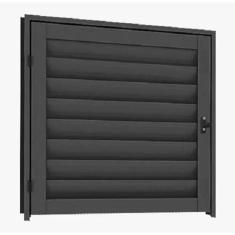 Porta de Alumínio para Alçapão 80x60cm Rede Móveis Preto