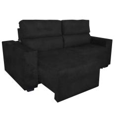 Sofa Dois Lugares 2 Metros Retratil e Reclinavel Rick Preto