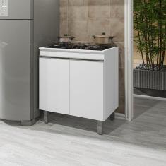 Balcão Gabinete Cooktop Clara Branco C/Tampo - Nathan