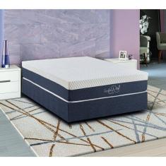 Colchão de Mola Ensacada Confort Roll 138x188x28 Preto/Branco