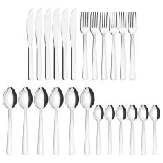 Faqueiro Tramontina Malibu Em Aço Inox Liso 24 Peças