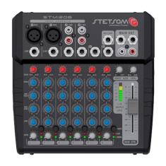 Mesa De Som Stetsom 12V STM1206 6 Canais 4 Eq Band