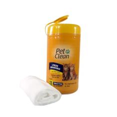Lenço Umedecido para Gatos 75 Unidades, Pet Clean