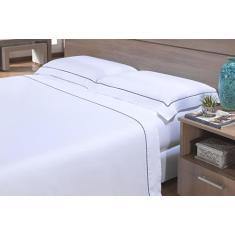Lençol Bordado Casal Fio Egipcio 300 Fios 100% Algodão Elements Camesa