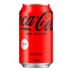 Refrigerante Coca Cola Sem Açúcar Lata 350ml, 350 unidades