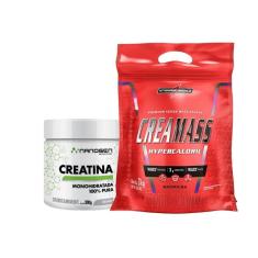 Kit Explosão-creatina Nanogen 300g + Mass Creamass 3kg-Unissex