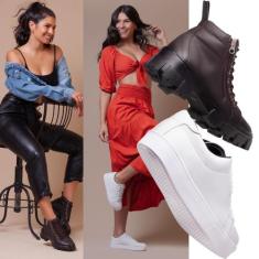 Kit 2 pares Tenis Feminino Com Sola Anti-Derrapante - KIT FEMININO DOI