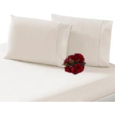 Jogo Lençol 3 Peças Cama Viúva 100% Algodão 200 Fios Percal - INGRID B