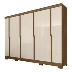 Guarda Roupa Casal Liz 8 Portas 2 Gavetas Boreal/off Premium - M.a Boreal/off Premium