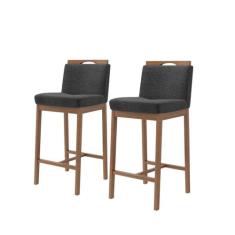 Conjunto 2 Banquetas Madeira Maciça Dani - Ease Móveis