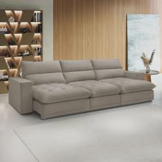 Sofá Retrátil e Reclinável 320cm Martinho Veludo