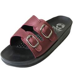Chinelo Anatômico Webe Flex Feminino 2 Fivelas Vinho 37