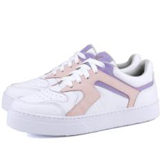 Tênis Casual Mr. Gutt De Couro Branco, Lilás, Mulher, 37