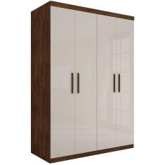 Roupeiro Casal Flórida Quatro Portas Malbec Off White