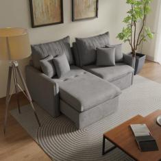 Sofá Cama Retrátil e Reclinável 200cm Colibri CabeCasa MadeiraOriginal