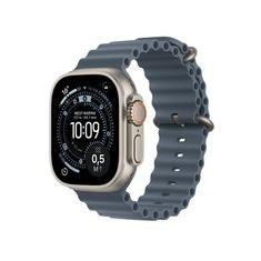 Apple Watch Ultra 3 GPS + Cellular, Caixa Natural de Titânio de 49 mm, Pulseira Oceano Azul-âncora - MEWH4BE/A