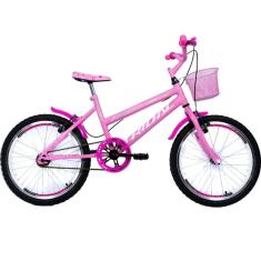 Bicicleta Infantil Aro 20 Feminina com Cestinha Tridal Bike-Feminino